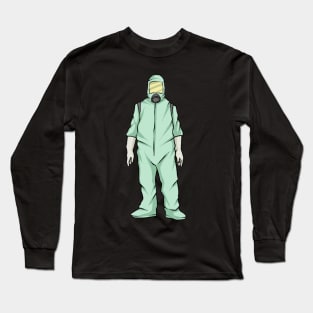 Hazmat Suit Radiation Zombie Disease Outbreak Long Sleeve T-Shirt